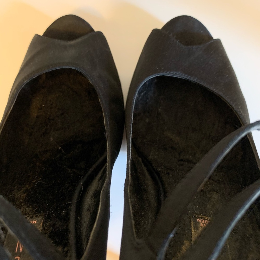 Steven by Steve Madden | satin+cork peep toe |sz 8 - Picture 12 of 15